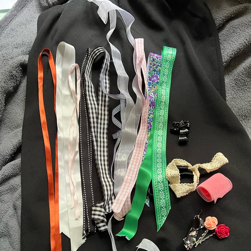 Assorted Hair Ribbons, Headband, Mini Clips, and Decorative Bobby Pins